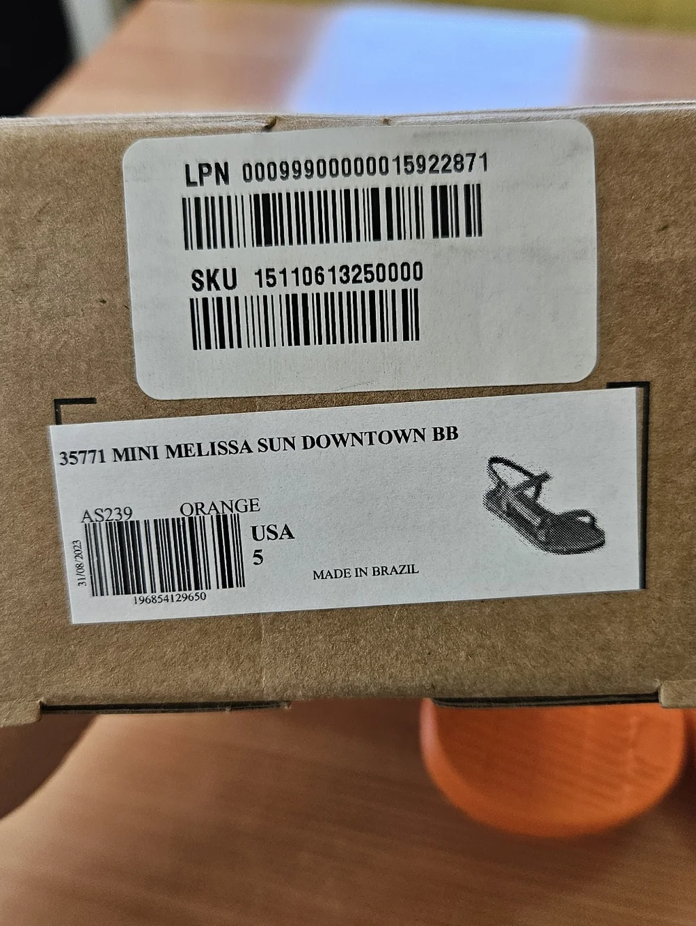New! Mini Melissa Sun Downtown Baby Sandals